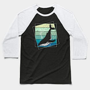 Retro Killer Whale Baseball T-Shirt